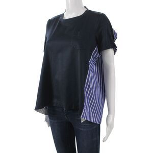 Domenico Vacca Womens Short Sleeve Cotton Blue T-Shirt Pullover Size 40